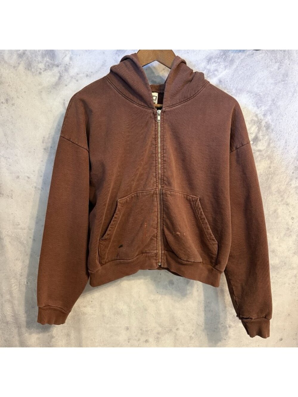 Los Angeles Apparel 14 Oz Heavy Fleece Hoodie Womens L/XL Brown USA
